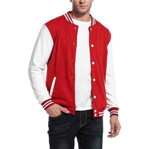 Men's Fashion Varsity Jacket Causal Slim Fit Bomber Jackets